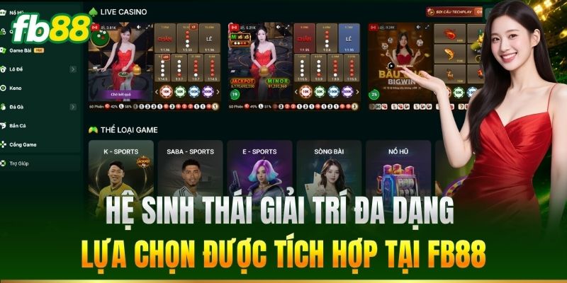 FB88 11 Hệ sinh thái giải trí được tích hợp tại FB88